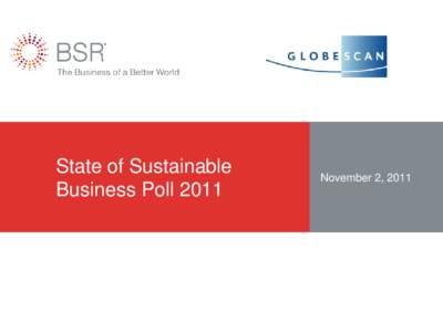 State of Sustainable Business Poll 2011