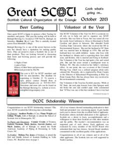 Look what’s going on... Scottish Cultural Organization of the Triangle October 2013