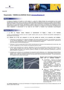 Cyanobactéries - CNRS URA[removed]Version PDF Responsable : TANDEAU de MARSAC Nicole ([removed])