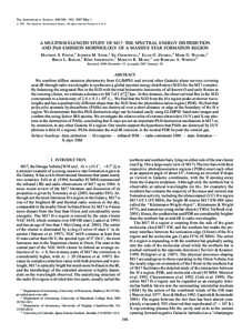 The Astrophysical Journal, 660:346 Y 362, 2007 May 1 # 2007. The American Astronomical Society. All rights reserved. Printed in U.S.A. A MULTIWAVELENGTH STUDY OF M17: THE SPECTRAL ENERGY DISTRIBUTION AND PAH EMISSION MOR