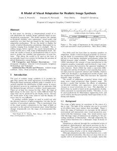 A Model of Visual Adaptation for Realistic Image Synthesis James A. Ferwerda