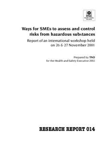 RR014 - Ways for SMEs to assess and control risks from hazardous substances