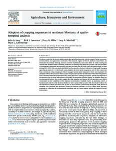 Agriculture, Ecosystems and Environment–87  Contents lists available at ScienceDirect Agriculture, Ecosystems and Environment journal homepage: www.elsevier.com/locate/agee