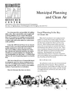 RESOURCE C E N T E R Municipal Planning and Clean Air