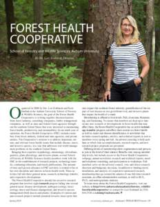 FOREST HEALTH COOPERATIVE School of Forestry and Wildlife Sciences, Auburn University By Dr. Lori Eckhardt, Director  O