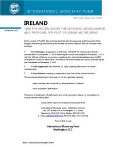 Microsoft Word - DMSDR1S-#[removed]v19-Ireland_-_2013_-_Staff_Report_for_the_Twelfth_Review_Under_the_EFF.DOCX