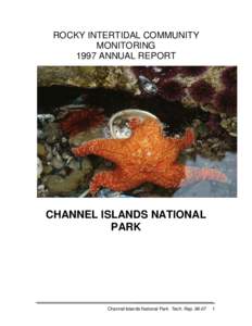 1997 Rocky Intertidal community annual report