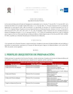 CONVOCATORIA -Egresados de Escuelas NormalesLa Secretaría de Educación del Estado de Guanajuato,de conformidad con los Artículos 3º, fracción III y 73, fracción XXV, de la Constitución Política de los Estados Uni