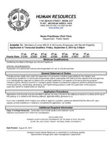 HUMAN RESOURCES 1101 BEACH STREET, ROOM 337 FLINT, MICHIGAN[removed]PHONE: ([removed]FAX: ([removed]www.gc4me.com