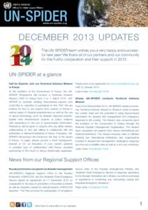UN-SPIDER w w w.u n -s p i d e r.or g DECEMBER 2013 Updates  20