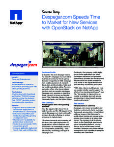 Success Story  Despegar.com Speeds Time to Market for New Services with OpenStack on NetApp