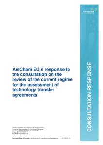 Microsoft Word - AmCham EU consultation response technology transfer agreements