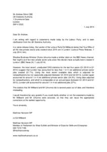 Letter from Matthew Hancock MP to Sir Andrew Dilnot[removed]