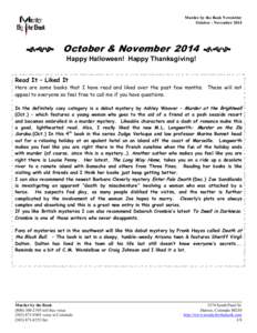 Microsoft Word - 2014_10_news_OctoberNovember2014Newsletter.doc