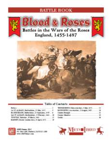England / United Kingdom / First Battle of St Albans / Wars of the Roses / Andrew Trollope / Richard Neville /  16th Earl of Warwick / Battle of Wakefield / James Tuchet /  5th Baron Audley / Thomas Neville / Knights of the Garter / Military history of England / British people