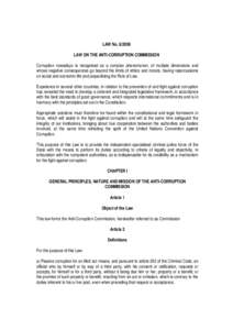 Microsoft Word - LAW[removed]ON THE ANTI-CORRUPTION COMMISSION.doc