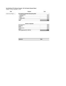 Sue McCaffrey (VP & General Counsel[removed]3rd Quarter Expense Report