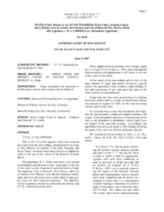 Page 1 78 N.M. 312, *; 431 P.2d 45, **; 1967 N.M. LEXIS 2737, *** STATE of New Mexico ex rel. STATE ENGINEER, Pecos Valley Artesian Conservancy District, City of Artesia, New Mexico and City of Roswell, New Mexico, Plain