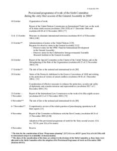 Microsoft Word - 6th Cttee[removed]Provisional programme.doc