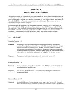 Prediction / Radioactive waste / Design of experiments / Environmental impact assessment / Sustainable development / National Environmental Policy Act / Transuranic waste / Experiment / Long-term experiment / Impact assessment / Evaluation / Environment