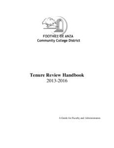 Tenure Review HandbookA Guide for Faculty and Administrators  TABLE OF CONTENTS