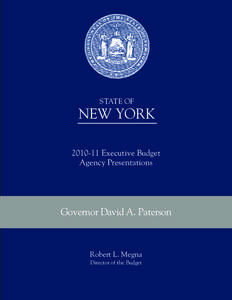 STATE OF  NEW YORK[removed]Executive Budget Agency Presentations