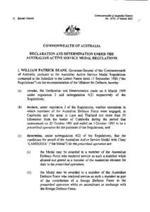 12 SpeciaI Gazette  Commonwe(IIthof Australia Gmene No.. S102,27 March[removed]COMMONWEALTH OF AUSTRALIA