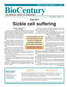 REPRINT FROM FEBRUARY 17, 2014  BioCentury T H E BERNSTEIN REPORT O N BI OB USINESS  ™
