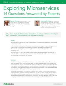 Q&A  Exploring Microservices:14 Questions Answered by Experts 1