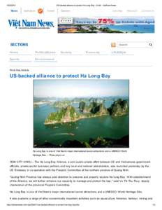 [removed]News US-backed alliance to protect Ha Long Bay - In bài - VietNam News
