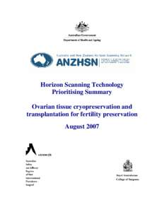 Biology / Cryopreservation / Cryogenics / Fertility / Ovarian tissue cryopreservation / Premature ovarian failure / Fertility preservation / Ovarian cancer / In vitro fertilisation / Medicine / Human reproduction / Menstrual cycle