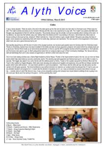 Alyth Voice 199th Edition, March 2015 www.alythvoice.co.uk 1700 copies