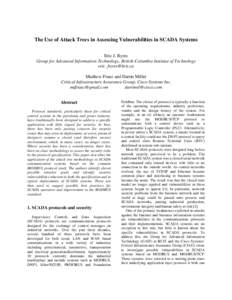 SCADA Protocol Vulnerability Analysis