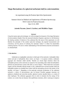 Diffusion of Surfactant Micelles and Shape Fluctuations of Microemulsion Studied by Neutron Spin Echo