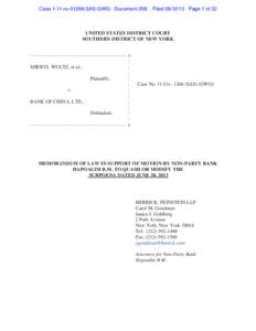 Case 1:11-cv[removed]SAS-GWG Document 298  Filed[removed]Page 1 of 32 UNITED STATES DISTRICT COURT SOUTHERN DISTRICT OF NEW YORK