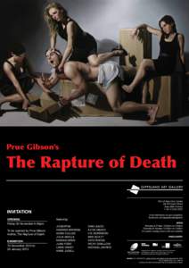 Prue Gibson’s  The Rapture of Death Port of Sale Civic CentreFoster Street Sale 3850 Victoria