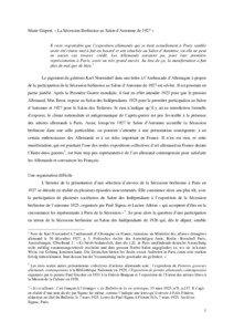 Marie Gispert, « La Sécession Berlinoise au Salon d’Automne de 1927 »  Il reste regrettable que l’exposition allemande qui se tient actuellement à Paris semble