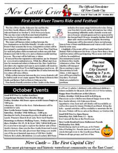 New Castle Crier  The Official Newsletter Of New Castle City Volume 7, Issue 10* New Castle, DE * October 2013