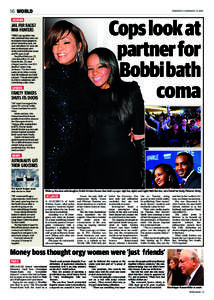 DAILYTELEGRAPH.COM.AU 16 WORLD THURSDAY FEBRUARYJACKSON