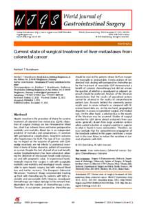 Hepatocellular carcinoma / Hepatectomy / Liver cancer / Adjuvant therapy / Metastasectomy / Ovarian cancer / Cholangiocarcinoma / Medicine / Hepatology / Metastatic liver disease