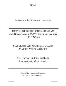 Supplemental Environmental Assessment