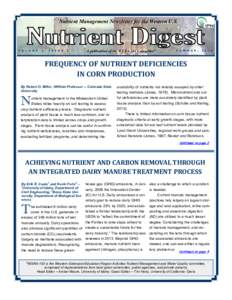 Nutrient Management Newsletter for the Western U.S.  V O L U M E 6 ,