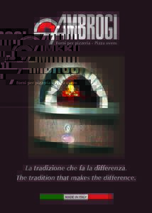 Forni per pizzeria - Pizza ovens  La tradizione che fa la differenza. The tradition that makes the difference. MADE IN ITALY