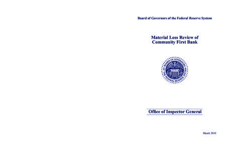 Federal Reserve System / CAMELS ratings / Deposit insurance / Government / Bank regulation in the United States / Financial regulation / Federal Deposit Insurance Corporation