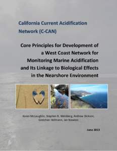 California Current Acidification Network (C-CAN) Karen McLaughlin, Stephen B. Weisberg, Andrew Dickson, Gretchen Hofmann, Jan Newton June 2013