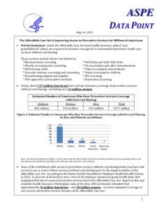 The Affordable Care Act is Improving Access to Preventive Services for Millions of Americans