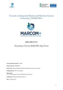 Microsoft Word - MARCOM+ D 4.2.1_First Open Forum Proceedings