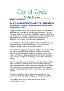 Microsoft Word - BLAXLAND CENTENARY CELEBRATIONS.doc