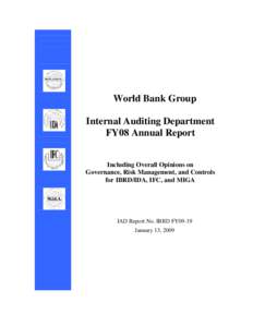 Business / Internal audit / Committee of Sponsoring Organizations of the Treadway Commission / Audit committee / Audit / World Bank Group / Risk assessment / Internal control / Institute of Internal Auditors / Auditing / Accountancy / Risk