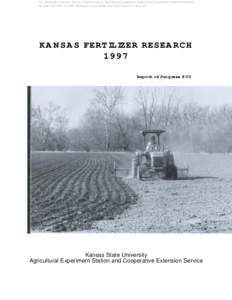 SRP800 Kansas Fertilizer Research 1997